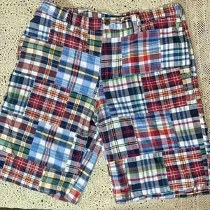 Old Navy Surplus plaid patchwork shorts